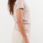 Lauren Manoogian Apparel Womens Tees Bias Baby Tee in Bark Crackle