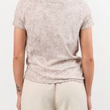 Lauren Manoogian Apparel Womens Tees Bias Baby Tee in Bark Crackle
