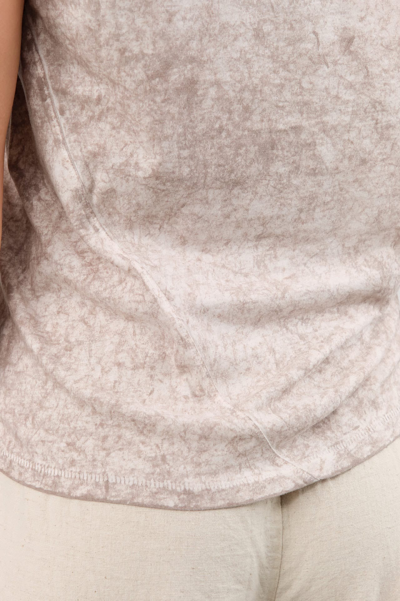 Lauren Manoogian Apparel Womens Tees Bias Baby Tee in Bark Crackle