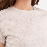 Lauren Manoogian Apparel Womens Tees Bias Baby Tee in Bark Crackle