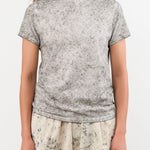 Lauren Manoogian Apparel Womens Tees Bias Baby Tee in Rock Crackle