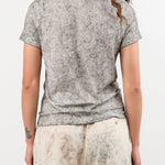 Lauren Manoogian Apparel Womens Tees Bias Baby Tee in Rock Crackle
