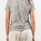 Lauren Manoogian Apparel Womens Tees Bias Baby Tee in Rock Crackle