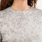 Lauren Manoogian Apparel Womens Tees Bias Baby Tee in Rock Crackle