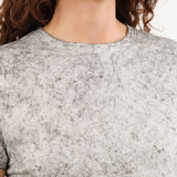 Lauren Manoogian Apparel Womens Tees Bias Baby Tee in Rock Crackle