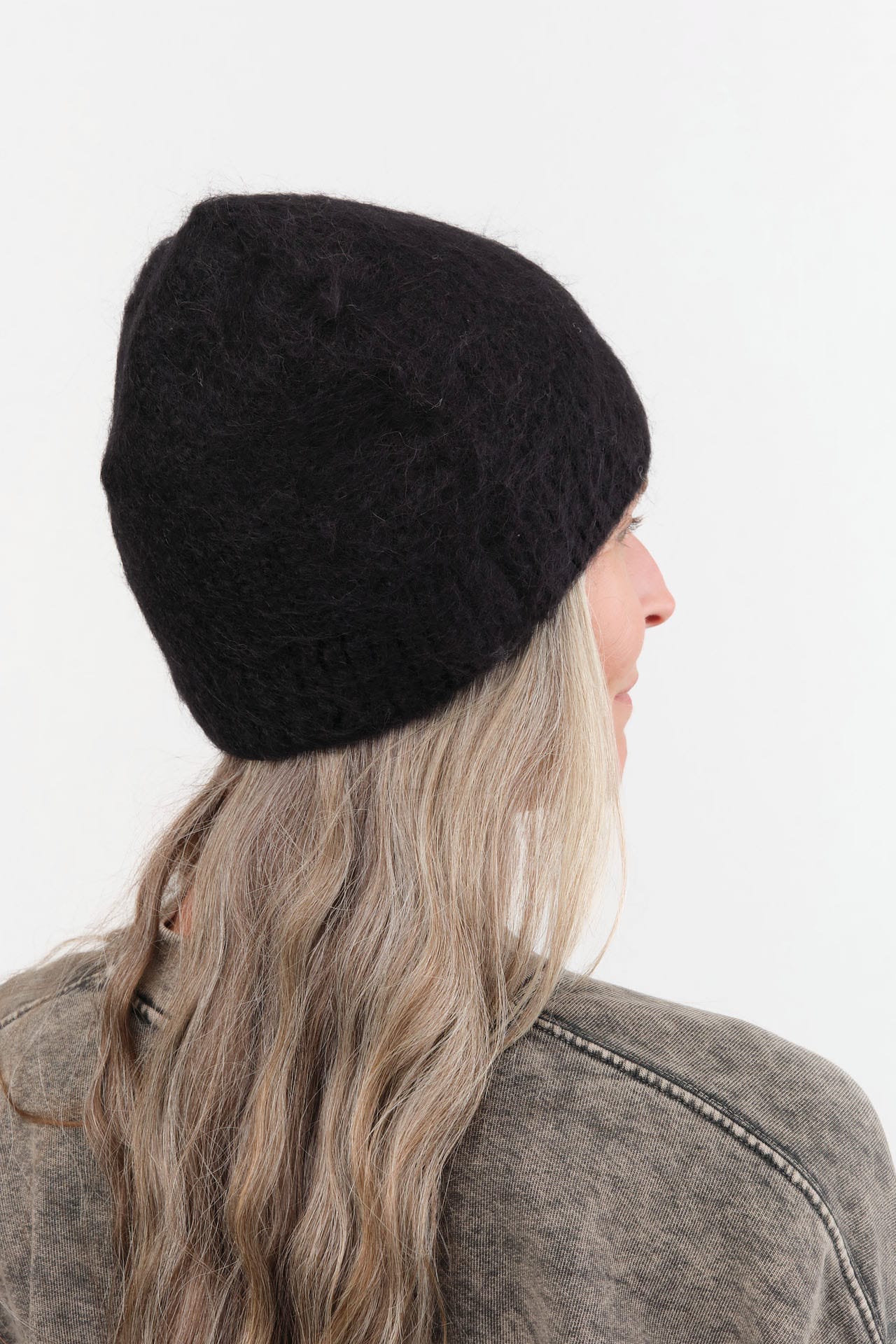 Lauren Manoogian Accessories Hats Brushed Beanie in Black Black