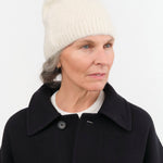 Lauren Manoogian Accessories Hats Brushed Beanie in Raw White Raw White