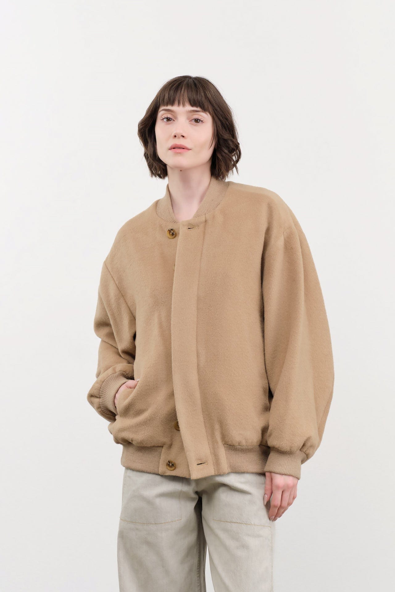 Lauren Manoogian Apparel Womens Jackets Brushed Bomber