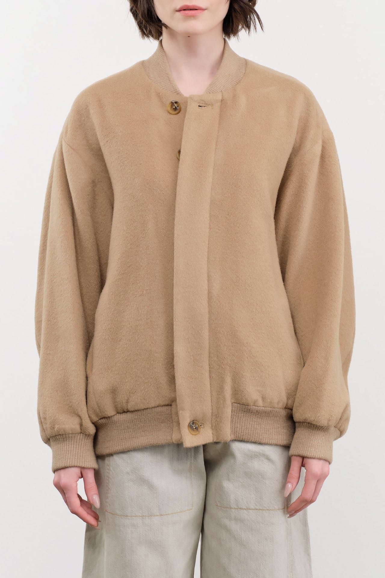 Lauren Manoogian Apparel Womens Jackets Brushed Bomber