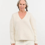 Lauren Manoogian Apparel Womens Sweaters Brushed V Neck