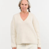 Lauren Manoogian Apparel Womens Sweaters Brushed V Neck