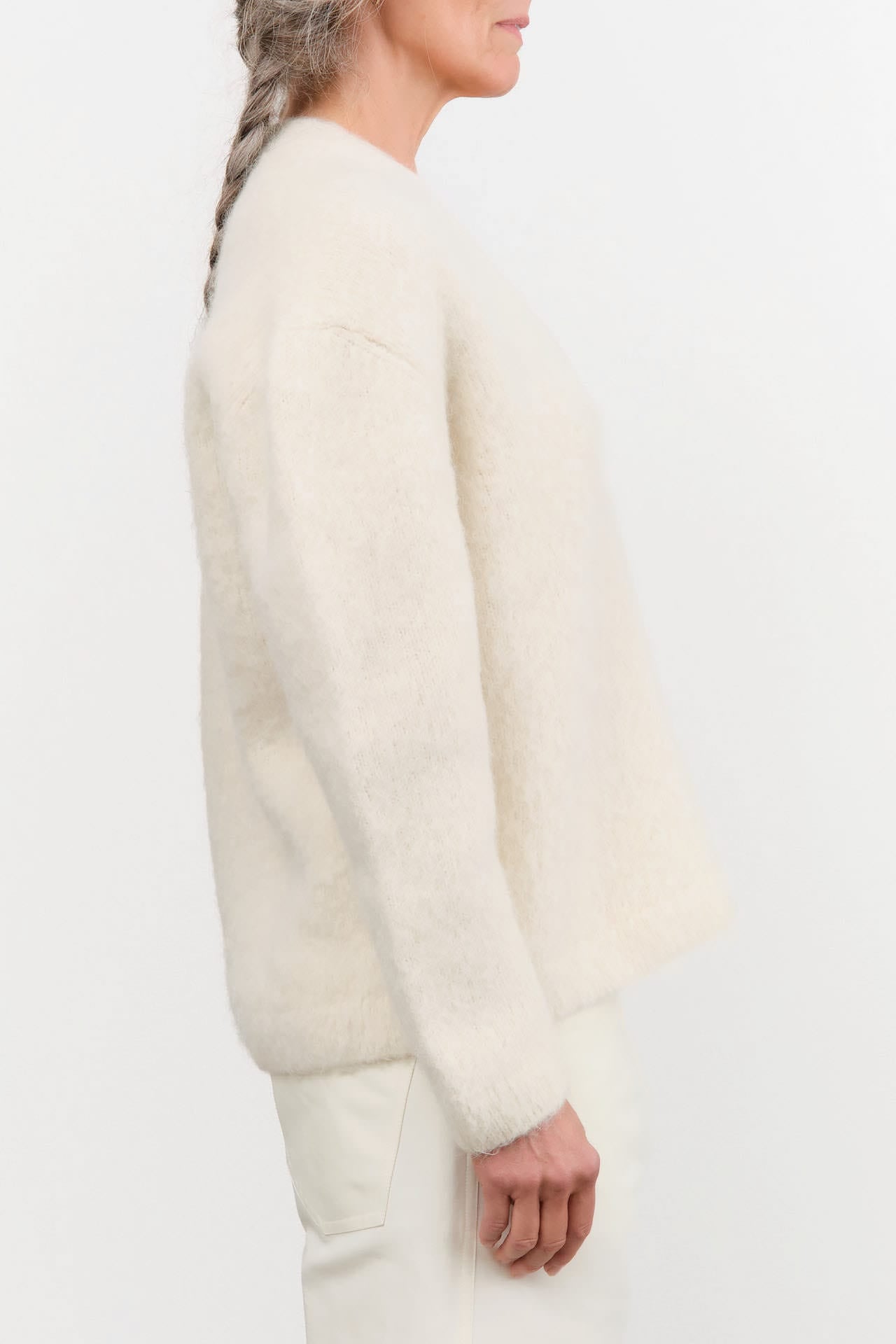 Lauren Manoogian Apparel Womens Sweaters Brushed V Neck