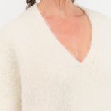 Lauren Manoogian Apparel Womens Sweaters Brushed V Neck