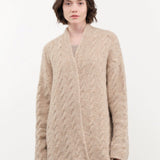 Lauren Manoogian Apparel Womens Sweaters Cable Cardigan Husk / One Size