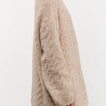 Lauren Manoogian Apparel Womens Sweaters Cable Cardigan Husk / One Size