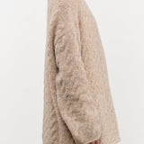 Lauren Manoogian Apparel Womens Sweaters Cable Cardigan Husk / One Size