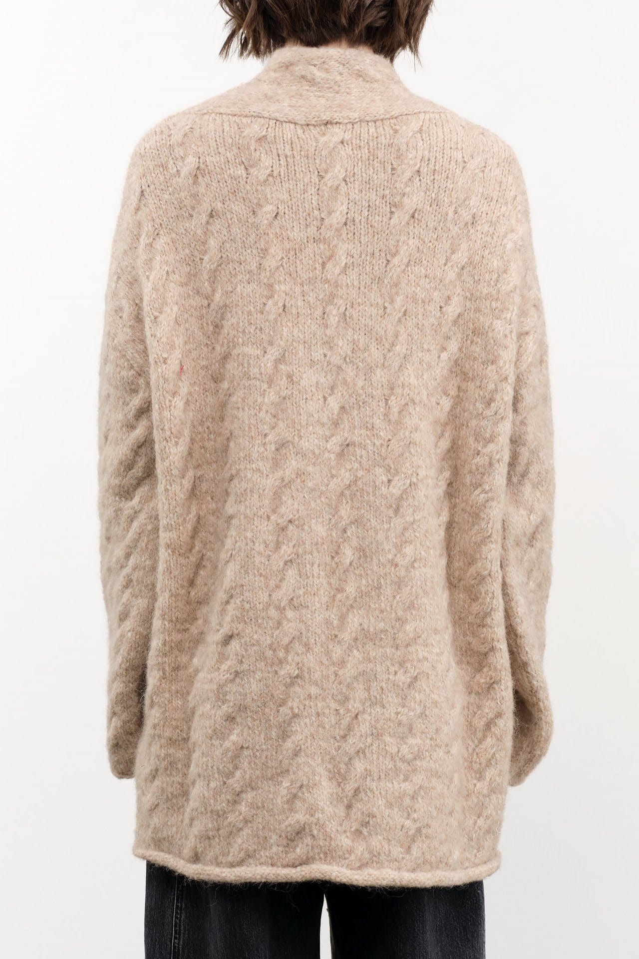 Lauren Manoogian Apparel Womens Sweaters Cable Cardigan Husk / One Size