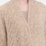 Lauren Manoogian Apparel Womens Sweaters Cable Cardigan Husk / One Size
