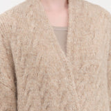 Lauren Manoogian Apparel Womens Sweaters Cable Cardigan Husk / One Size