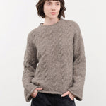 Lauren Manoogian Apparel Womens Sweaters Cable Crewneck