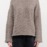 Lauren Manoogian Apparel Womens Sweaters Cable Crewneck