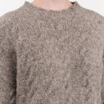 Lauren Manoogian Apparel Womens Sweaters Cable Crewneck