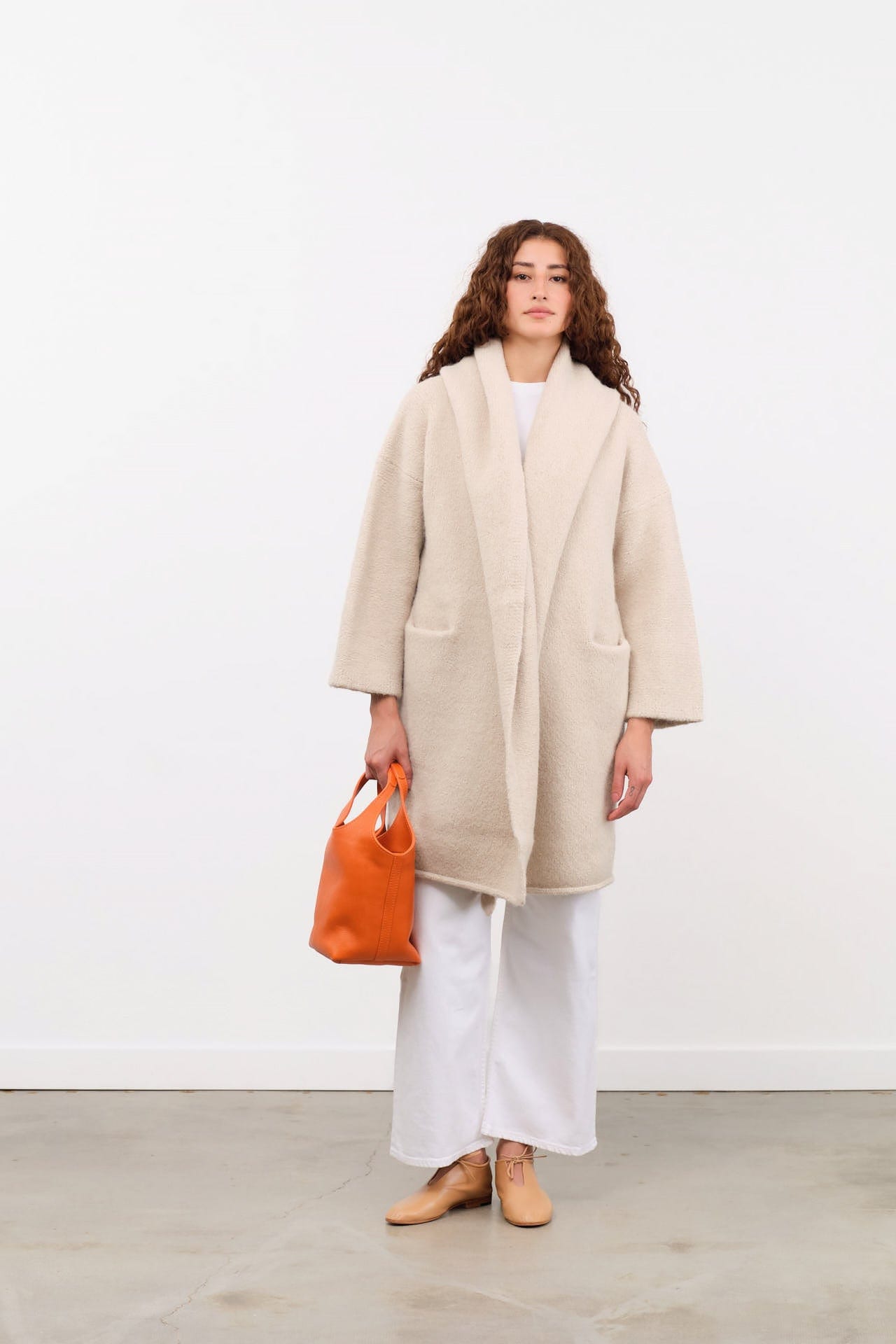 Lauren Manoogian Apparel Womens Outerwear Capote Coat in Antique Melange