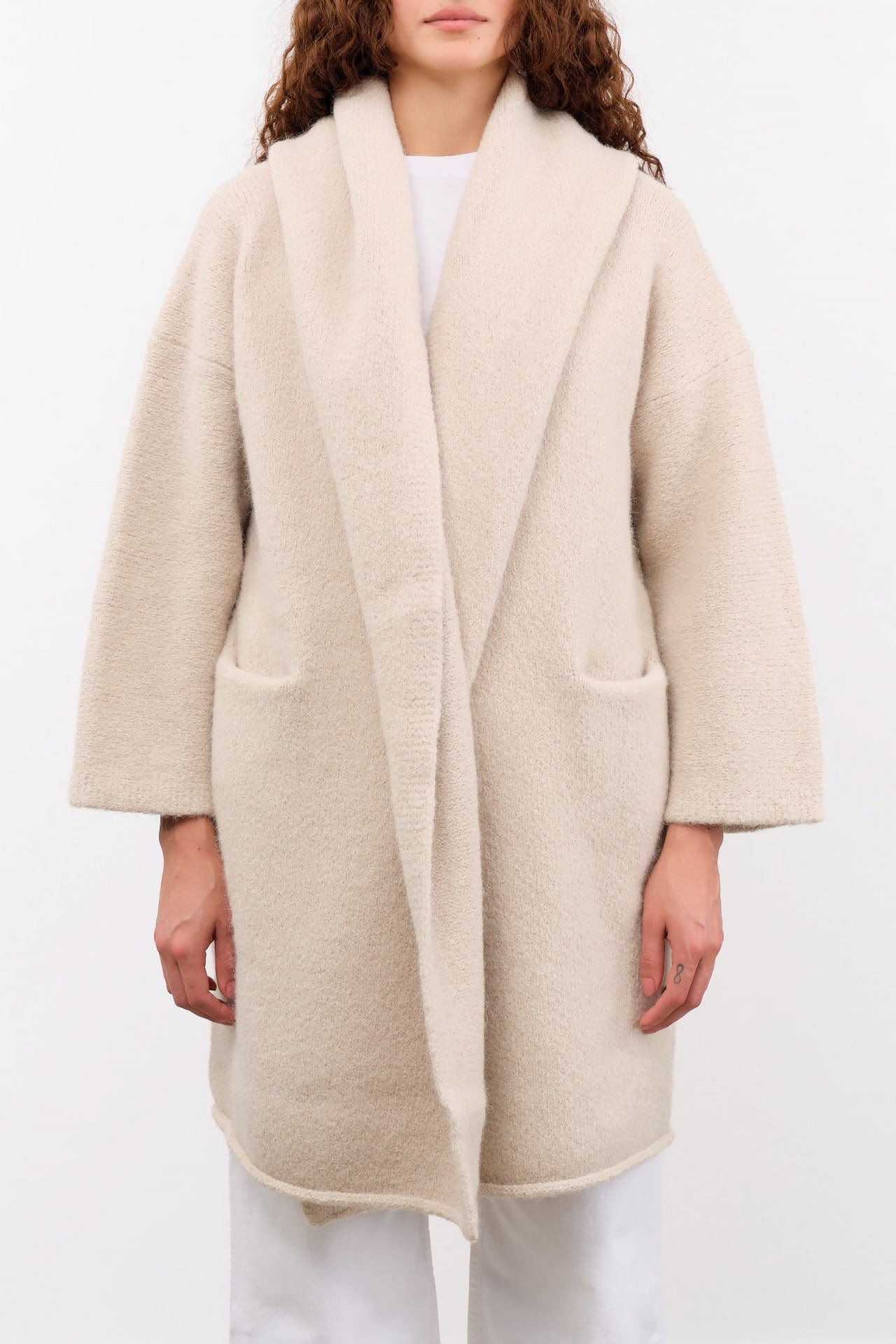 Lauren Manoogian Apparel Womens Outerwear Capote Coat in Antique Melange