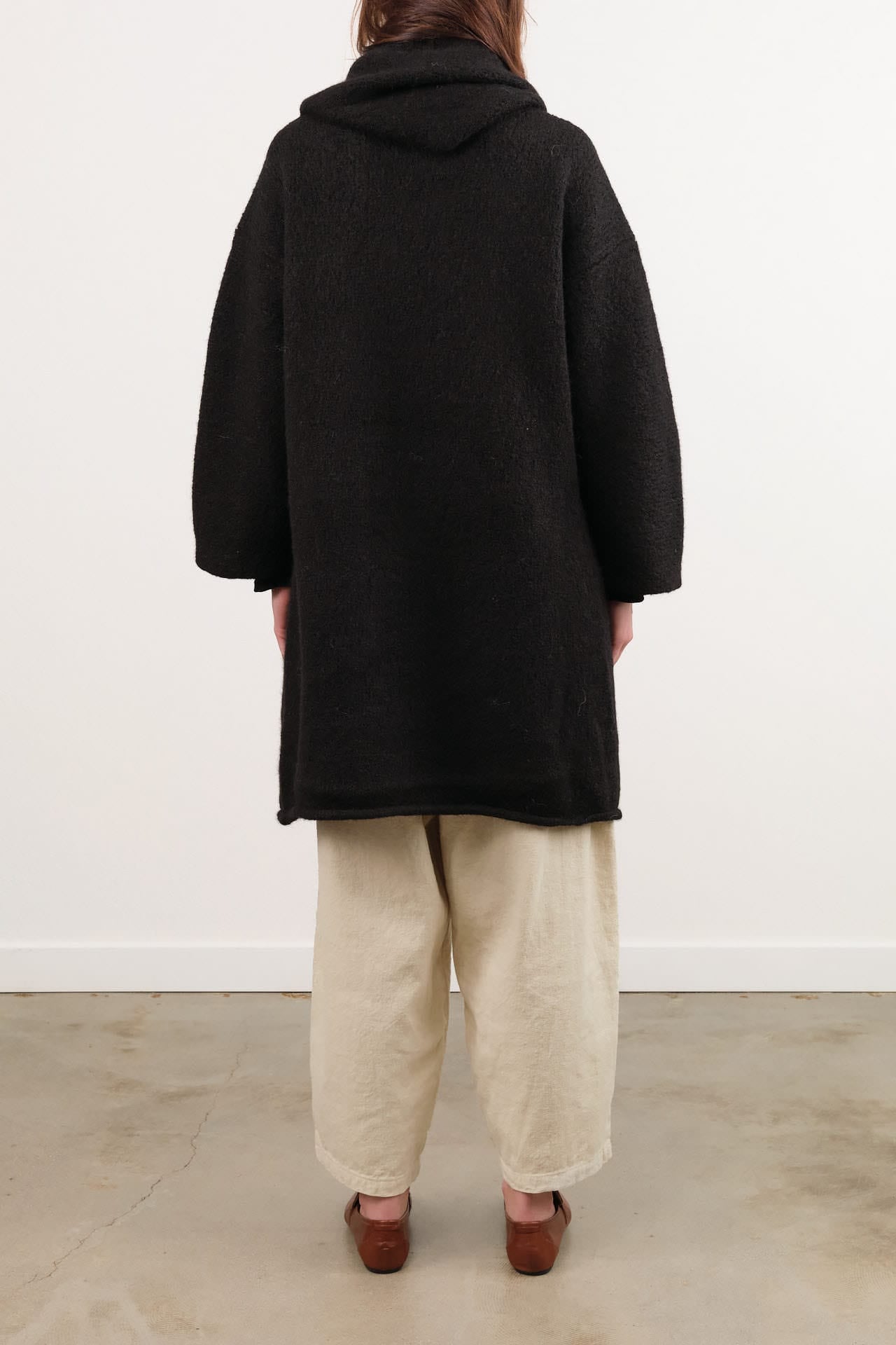 Lauren Manoogian Apparel Womens Sweaters Capote Coat in Black