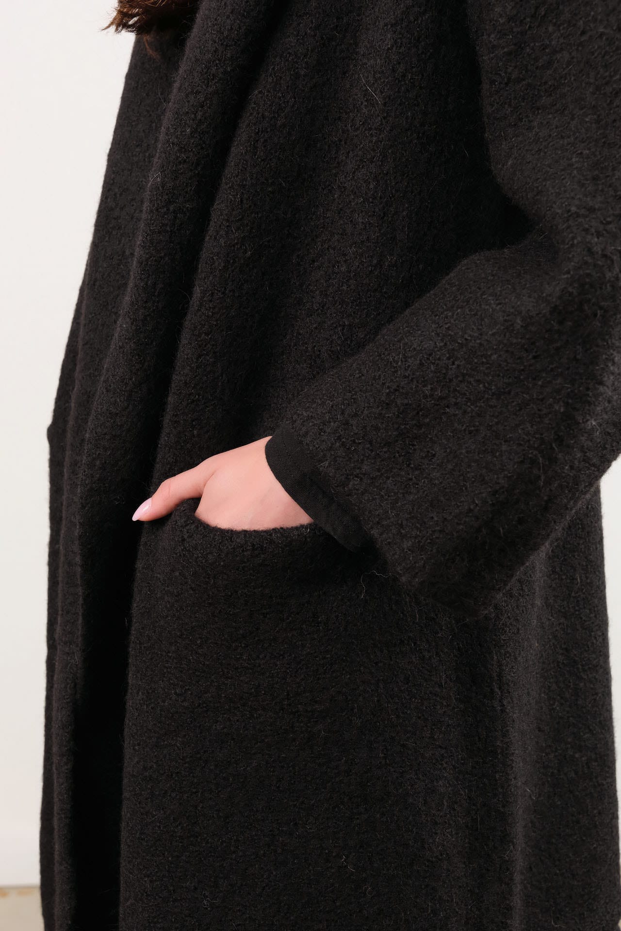 Lauren Manoogian Apparel Womens Sweaters Capote Coat in Black