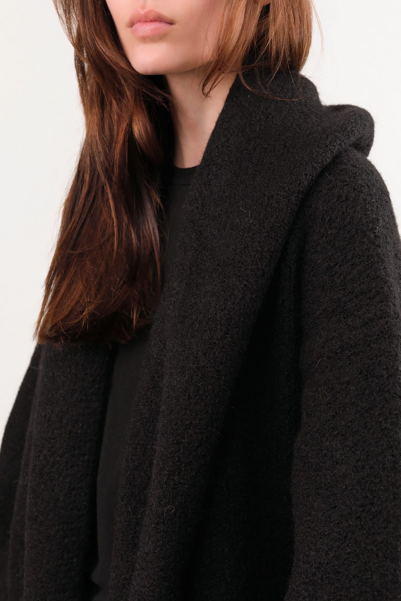 Lauren Manoogian Apparel Womens Sweaters Capote Coat in Black