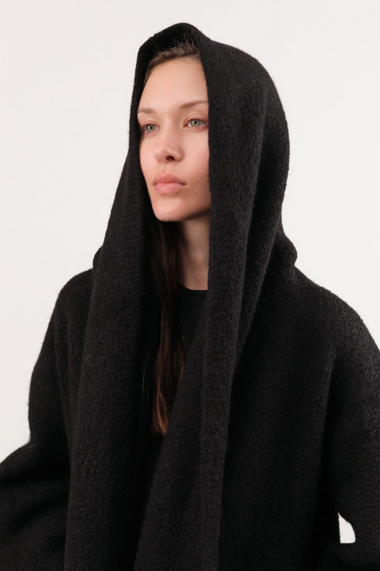 Lauren Manoogian Apparel Womens Sweaters Capote Coat in Black