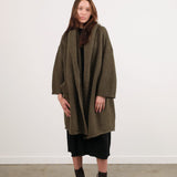 Lauren Manoogian Apparel Womens Sweaters Capote Coat in Olive