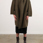 Lauren Manoogian Apparel Womens Sweaters Capote Coat in Olive