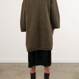 Lauren Manoogian Apparel Womens Sweaters Capote Coat in Olive