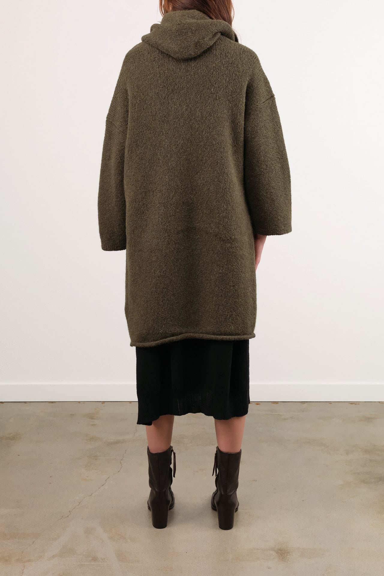 Lauren Manoogian Apparel Womens Sweaters Capote Coat in Olive