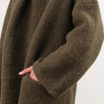 Lauren Manoogian Apparel Womens Sweaters Capote Coat in Olive