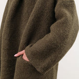 Lauren Manoogian Apparel Womens Sweaters Capote Coat in Olive