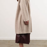 Lauren Manoogian Apparel Womens Sweaters Capote Coat in Pebble