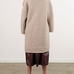 Lauren Manoogian Apparel Womens Sweaters Capote Coat in Pebble