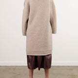 Lauren Manoogian Apparel Womens Sweaters Capote Coat in Pebble