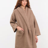 Lauren Manoogian Apparel Womens Outerwear Capote Coat in Tobacco