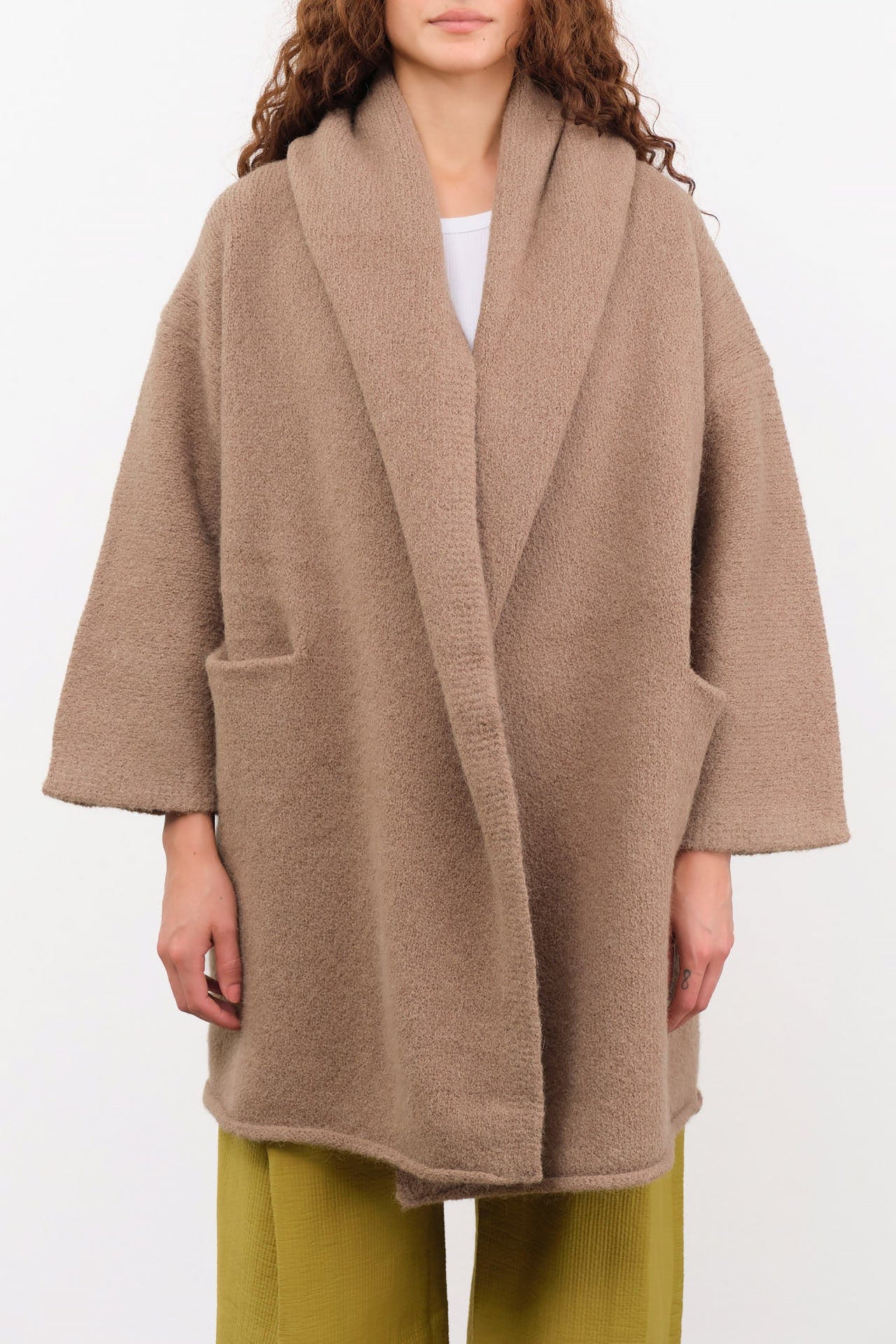 Lauren Manoogian Apparel Womens Outerwear Capote Coat in Tobacco