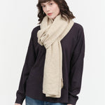 Lauren Manoogian Diamond Quilt Scarf in Ecru