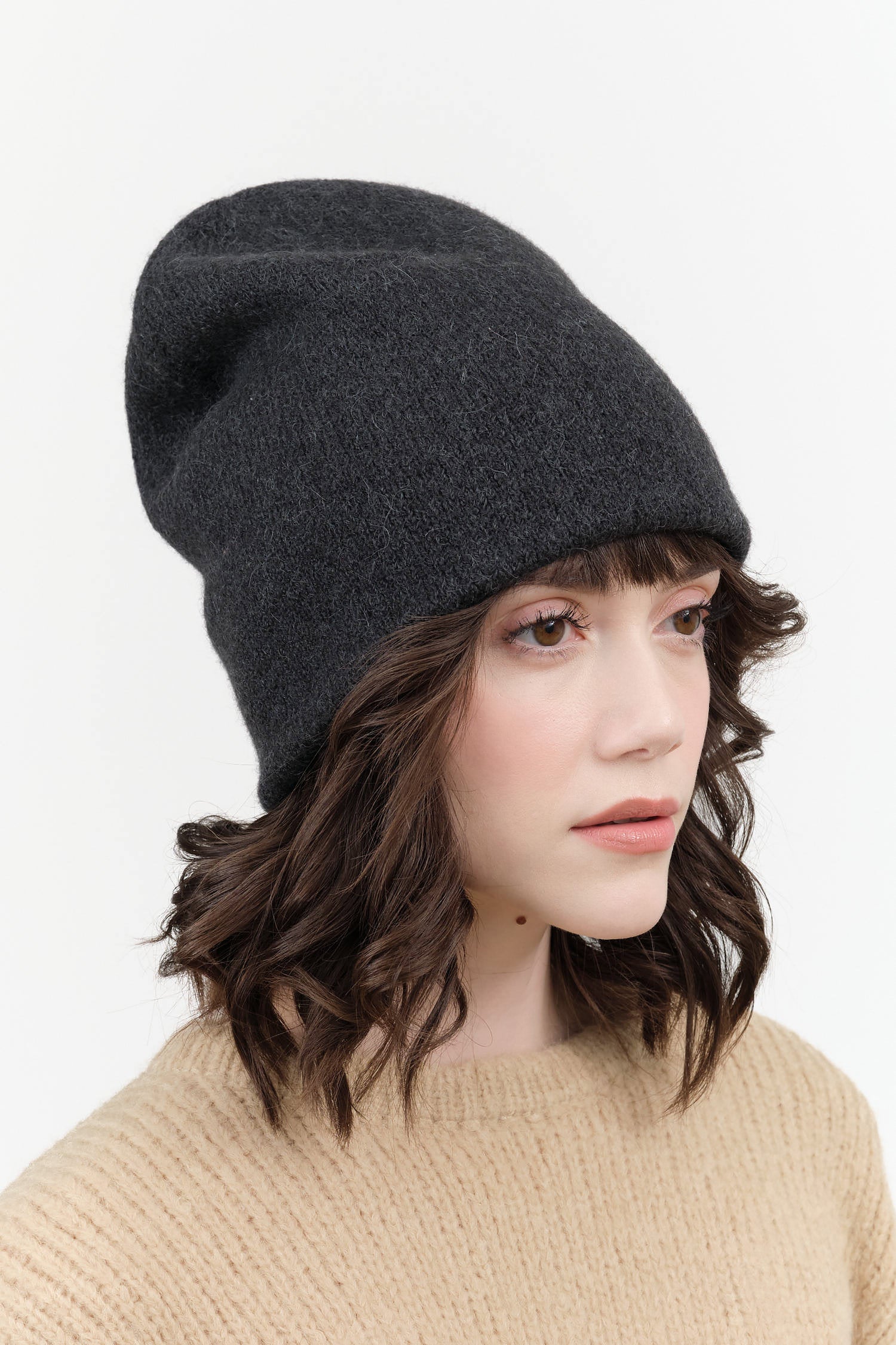 Double Beanie by Lauren Manoogian in Ink