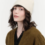 Lauren Manoogian Double Beanie in Raw White