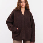 Lauren Manoogian Apparel Womens Outerwear Double Face Cardigan in Merlot