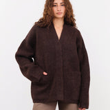 Lauren Manoogian Apparel Womens Outerwear Double Face Cardigan in Merlot