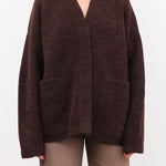 Lauren Manoogian Apparel Womens Outerwear Double Face Cardigan in Merlot
