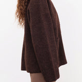 Lauren Manoogian Apparel Womens Outerwear Double Face Cardigan in Merlot
